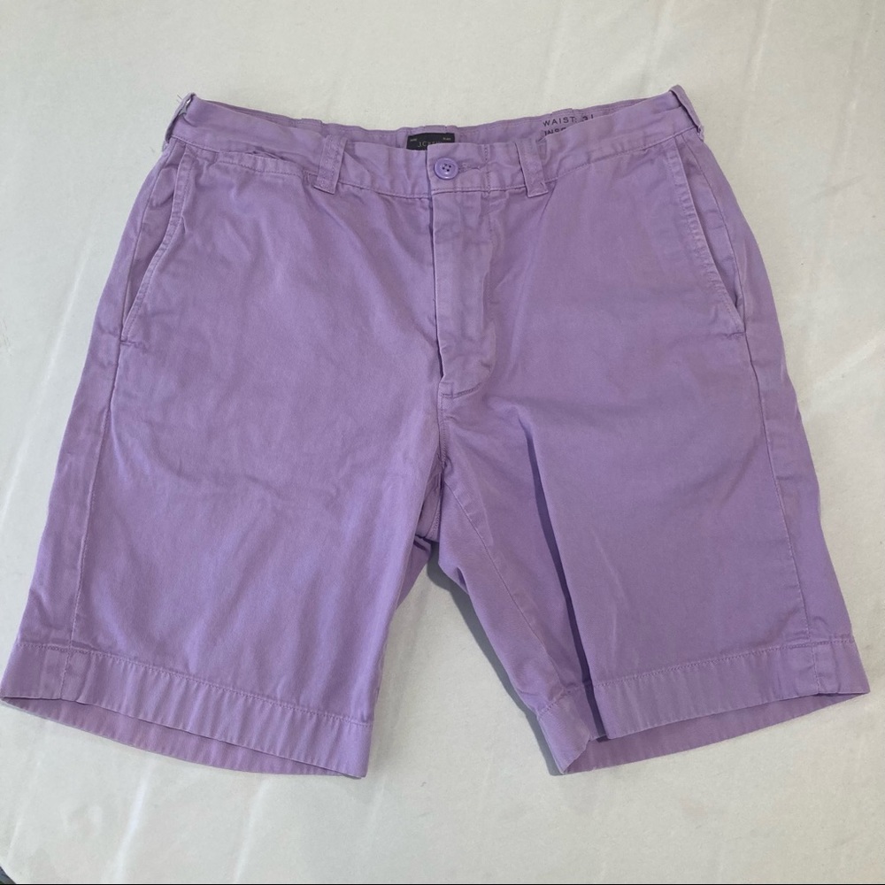 J. Crew Factory Purple Flat Front Men Shorts